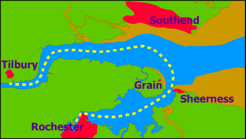 Route Rochester - Tilbury